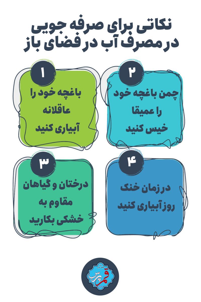 نکاتی برای صرفه جویی درآب + اینفوگرافی
