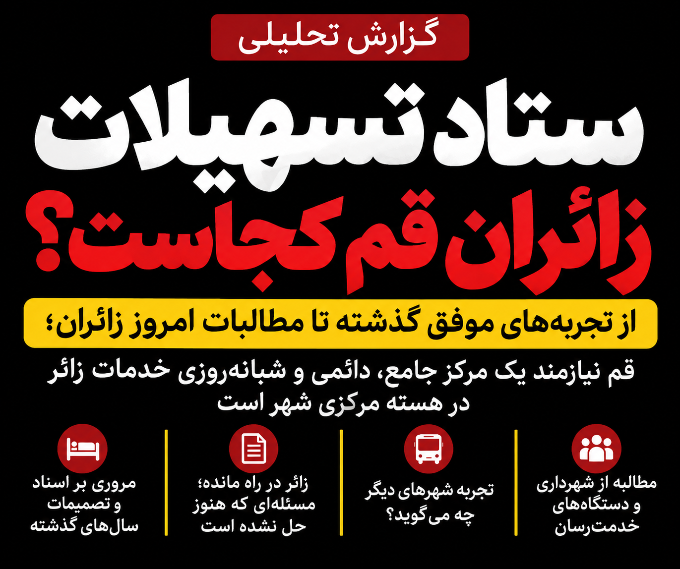 ستاد دائمی تسهیلات زائران قم کجاست؟