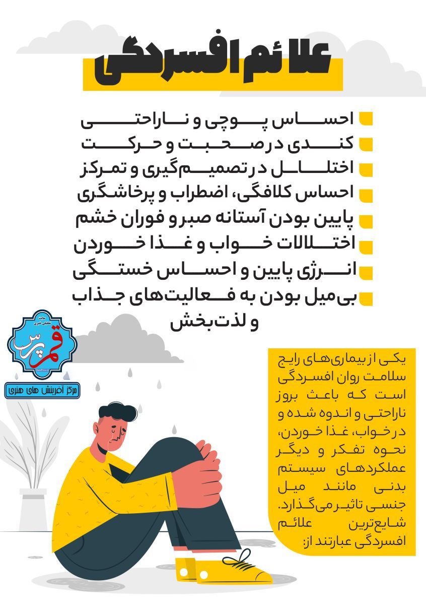 نشانه های افسردگی + اینفوگرافی