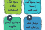 نکاتی برای صرفه جویی درآب + اینفوگرافی
