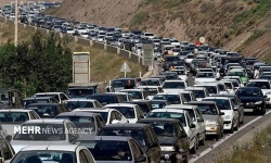 ترافیک سنگین در جاده چالوس و هراز