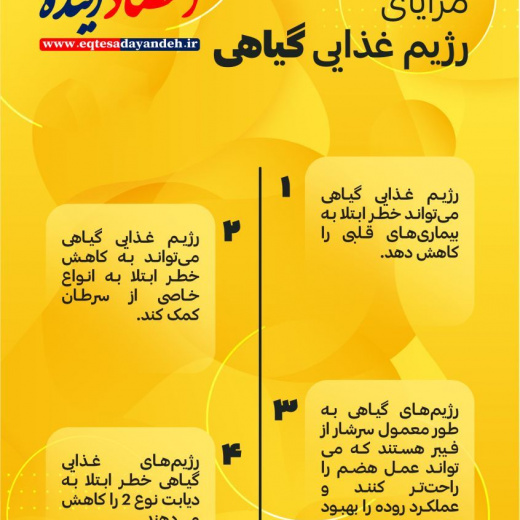 رژیم غذایی گیاهی چه مزایای دارد؟ + اینفوگرافی