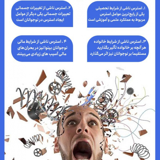 عوامل استرس + اینفوگرافی