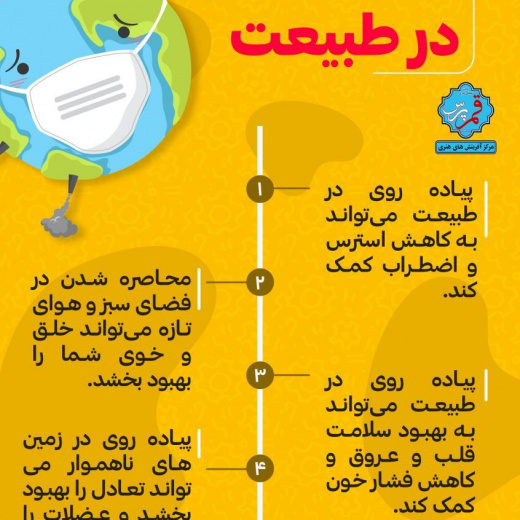 مزایای پیاده روی در طبیعت + اینفوگرافی