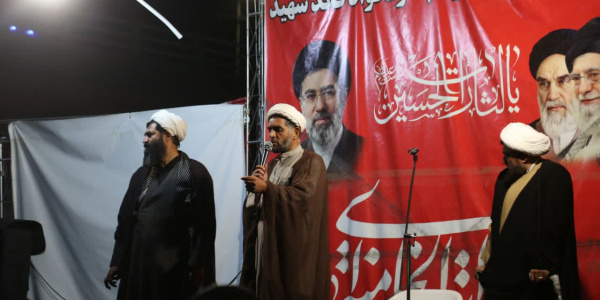 گزارش تصویری موکب روحانیون و مردم خونخواه قائدشهید شب هفدهم مهر